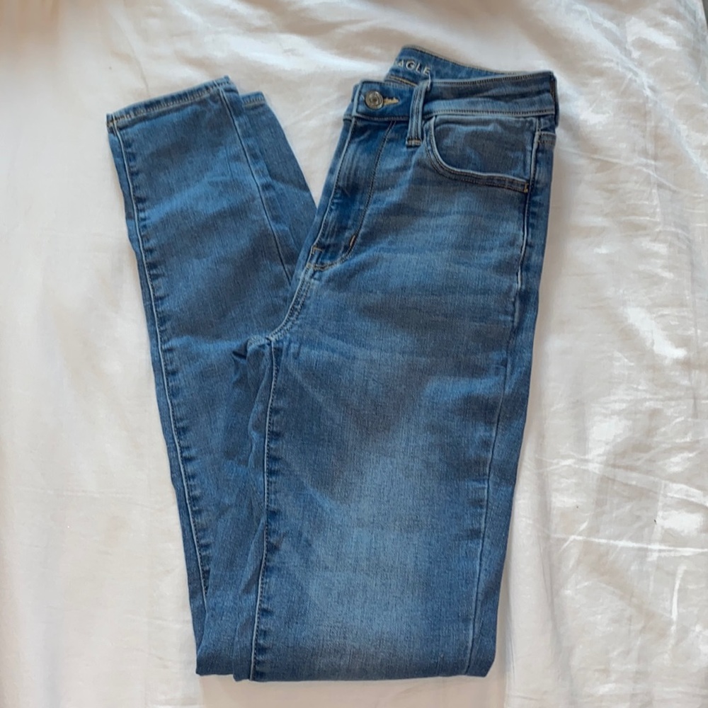 American Eagle medium wash skinny jeans